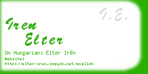 iren elter business card